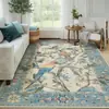 Alfombra Retro Floral para Sala de Estar Amazon, Alfombra Nórdica de Área Grande, Alfombra Gruesa y Resistente a Manchas para Sofá y Mesa de Café