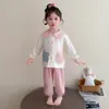 Pijama para Niña, Algodón Primavera y Otoño Ropa de Casa para Niña, Conjunto Casual de Dos Piezas para Niña Pequeña y Mediana, Manga Larga