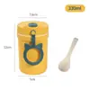 Taza de Desayuno para Estudiantes Taza Portátil de Gachas para Oficinistas con Cuchara Taza de Té Taza con Popote Antiderrames de Acero Inoxidable 304 Taza Práctica