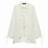 Ins ropa de mujer al por mayor estilo europeo y americano transfronterizo moda lazo encaje bordado retazos camisa holgada 5919203