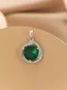 Colgante de Moda Versátil para Mujer P3064, Personalizado, Creativo, de Alta Gama, con Cuatro Garras, Muy Brillante, Circonita tipo Bling, Circonita de Colores