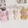Conejo de peluche de tela con forma de estrella de cinco puntas y lazo de otoño e invierno con colgante, accesorios de joyería DIY al por mayor