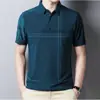 Camisa Polo para Hombre de Mediana Edad Nueva Camiseta de Manga Corta de Secado Rápido Casual de Negocios Holgada Ropa de Trabajo para Hombre Camiseta
