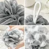 Fabricante Popular de Bolas de Banho Transfronteiriço Atacado Esponja de Banho Cor Sólida Grande Esfoliante de Costas Ferramenta de Banho Bola de Banho Espumante Cor Mista