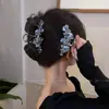 Pinza para el Cabello de Aleación de Camelia Estilo Francés para Moño que Aporta Volumen, Pinza de Tiburón, Elegante Accesorio Coreano Floral para Moño para Mujer