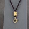 Cordão de pingente sem gravata ajustável Cabeça de Buda de ouro Buda Cera de abelha de ouro Corda correspondente Corda Corda Yu Pei Pingente de corda feminina