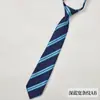 Corbata de estilo universitario JK/DK a rayas japonesas sin corbata uniforme estudiantil rojo cianótico gris azul camisa accesorios de uniforme para hombres y mujeres