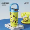 Taza de Hielo de Gran Capacidad Nueva, Termo de Acero Inoxidable 316, Taza de Agua Linda y Elegante para Mujeres, Taza Portátil con Asa