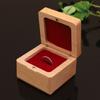 Stock Listo Caja de Anillo de Madera Maciza Lujo Ligero Retro Caja de Joyería para Propuesta Portátil Caja de Almacenamiento de Madera Multifuncional