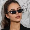 Óculos de Sol Femininos Versáteis Tendência Europeus e Americanos Transfronteiriços Estilo Ins Retrô Personalidade Protetor Solar Armação Pequena Triângulo Gatinho