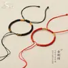 Cuerda Roja Semi-Terminada Trenzada Cuerda de Mano Bebé Niños Estudiante DIY Joyería de Cuentas Portátil Accesorios Pulsera Año Animal