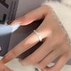 Anillos de Perlas en Capas Dulces y Frescos para Mujer, Anillos Sencillos Lisos con Acabado Cepillado, Estilo Minimalista, Anillos Abiertos Ajustables, Anillos de Índice de Nicho