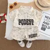 Traje de Verano para Niños 2025 Nuevo Conjunto de Dos Piezas Polo de Manga Corta Totalmente Estampado para Bebés y Niños Ropa Casual para Bebés Ropa para Niños