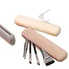 Caja de almacenamiento de silicona para brochas de maquillaje, a prueba de polvo e impermeable, bolsa de almacenamiento ultra suave para brochas de maquillaje, caja de almacenamiento de belleza multifuncional portátil
