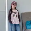Camiseta de Manga Larga para Niñas YOJIA, Nueva Colección Primavera y Otoño 2026 Estilo Coreano Casual Ropa Infantil, Camiseta Básica de Cuello Redondo para Niños, Atuendo de Otoño