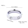 Personalidad Estilo Coreano Ins Unisex Hip-Hop Simple Acero Inoxidable Chapado en Oro de 18K Anillo de Diamante Encanto Versátil Moda