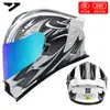 Casco de Motocicleta Certificado Dot para Hombres y Mujeres, Casco Integral Ad para Todas las Estaciones, Casco Cálido y Seguro con Certificación 3C