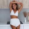 Roupas de Casa de Malha com Renda e Suspensório para Mulheres, Estilo Europeu e Americano Novo 2025, Confortáveis e Macias, Pijama, Atacado