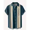 Nueva camisa de verano de manga corta con estampado de moda, elegante sobrecamisa para hombre
