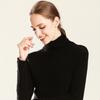 Suéter Base de Lana Súper Suave 2026 Otoño e Invierno Nuevo Suéter Pulóver de Cuello Alto para Mujer Ajustado Corto de Punto Elástico Hueco