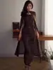 Nuevo Vestido Largo Elegante con Cintura Ajustada, Estilo Europeo y Americano, para Comercio Exterior, Otoño 2025
