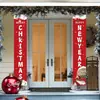 Novas decorações de dísticos de Natal de fábricas transfronteiriças para decoração de feriado de pátio, varanda frontal e batente de porta