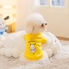 Roupas de Cachorro para Outono e Inverno, Bordado de Patch de Colaboração Cão Canela e Gatinho, Lã Princesa Quente Ursinho Roupas para Animal de Estimação Gato