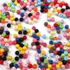Pulsera de Cuentas Redondas de Pintura Acrílica Colorida de 6 mm, Cuentas Sueltas, Pulsera DIY Hecha a Mano, Accesorios para Pulseras y Collares, Venta al por Mayor