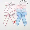 Pinzas Personalizadas para el Cabello de Niña con Bordes Bordados, Accesorios para el Cabello de Cinta de Moño con Borde Ondulado, Adornos Sencillos y Lindos para el Cabello de Niñas