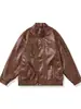 Ropa para Hombre Maple House / Chaqueta de Cuero Retro para Hombre Cuero PU Elegante Casual Americano Chaqueta de Motocicleta Melard
