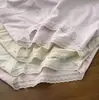 Pantaletas de encaje para mujer talla grande de 90 kg, cintura media, costura lateral, elásticas, transpirables, color liso, tipo triángulo, para todas las estaciones