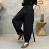 Sezhuang Primavera Nuevo Estilo Moda de Mamá Nuevo Artístico Casual Pantalones Largos Retro Ajustados Holgados Pantalones Casuales
