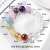 Pulsera de cristal natural, cristal rosa, amatista, pulsera de cuentas múltiples de tubo curvo, joyería de cristal de alta gama de moda para mujer al por mayor