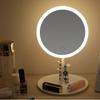 Fabricante levou espelho de maquiagem com luz mesa beleza espelho mesa portátil espelho carregamento três cores maquiagem espelho usb
