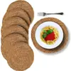 JOGOAMERICANO REDONDO DE RATTAN TRAMADO À MÃO NATURAL, TAPETE DECORATIVO PARA MESA DE JANTAR RESISTENTE AO CALOR