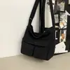 Bolso Bandolera para Mujer 2026 Estilo Literario Bolso de Hombro Juvenil Ins Gran Capacidad Bolso de Lona para Trabajo Bolso para Estudiante Universitario