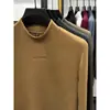 Capa base térmica de cuello alto para hombre, Otoño e Invierno, Engrosada, Cálida, Forro polar de doble cara, Sudadera interior con doble solapa, Camiseta de manga larga para hombre