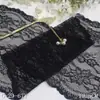 Tanglong Encaje Elástico Floral Estilo Francés Blanco y Negro Ligero y Suave 20cm para Lencería y Ropa Accesorios Hechos a Mano