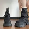 Botines Gruesos Chuyuji para Mujer Pequeña, Nuevos de Verano 2026, Botas Martin Versátiles Estilo Británico con Hebilla de Cinturón