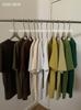[28 Colores Disponibles] Camiseta Lisa Sencilla y Adelgazante, Algodón, Transpirable, Versátil, Hombro Normal, Manga Corta, Cuello Redondo A087