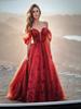 Vestido de Brinde da Noiva, Saia de Gaze Borgonha Super Fada Sonhadora Fofa, Sexy Um Ombro Elegante Senhora Banquete Vestido de Noite