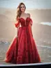 Novo Estilo 2026 Vestido de Gala Vermelho Tomara-que-caia de Alta Costura para Noivas, Adequado para Ocasiões de Noivado e Pós-Casamento