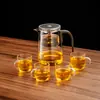 Bule de Chá Elegante Caneca Modelo Novo 2025 Separação Chá-Água Revestimento Interno Totalmente de Vidro Filtro de Um Clique Infusor de Chá Magnético Caneca para Uso Doméstico