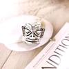 Anillo de máscara Sanxingdui Shensi arqueológico para hombres y mujeres retro cultural y creativo estilo étnico personalidad dominante apertura ajustable