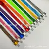 Lanyard de aleación de aluminio de 1.5 cm de ancho con hebilla de cristal, lanyard integrado para gafete de identificación, cuerda para gafete de exposición de aleación de aluminio