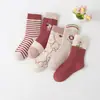 Calcetines de Invierno Gruesos de Algodón Peinado con Diseño de Ratón de Seis Dedos para Niños y Niñas, Calcetines Largos Cálidos de Algodón con Dibujos, Calcetines para Estudiantes