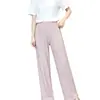 Nuevos pantalones de pijama de casa a rayas para mujer, pantalones cálidos de otoño forrados de forro polar para caminar al aire libre, pantalones largos casuales de terciopelo alemán para casa, pijamas
