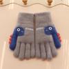 Guantes cálidos de cinco dedos para niños, estudiantes, invierno, resistentes al frío, para niños grandes, otoño e invierno, de 8 a 12 años, con dedos engrosados.