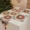 Nuevas decoraciones navideñas, mantel de punto, bandera de mesa, decoración creativa de mesa de Papá Noel, mantel de árbol de Navidad