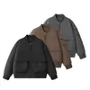 Yidao Roupas Vintage 2026 Inverno Novo Japonês Retrô Bolso Grande Gola Baseball Quente Roupa de Trabalho Jaqueta de Algodão Jaqueta de Voo